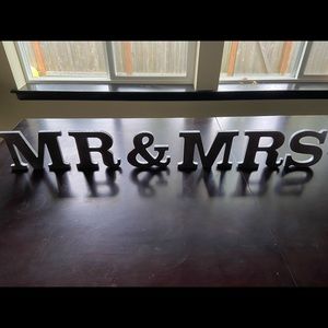 MR & MRS Wooden Letters